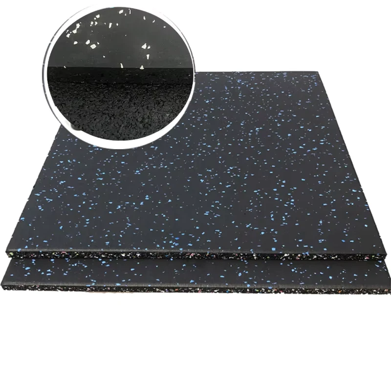 1*1 Floor Protection Gym Mats Rubber Tiles Interlocking