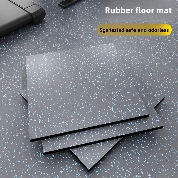 1-meter EPDM Rubber Gym Floor Mat 20mm Thick Shock-Absorbing Soundproof Weightlifting Area Barbell Dumbbell Mat