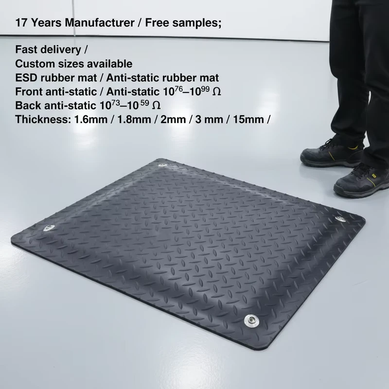 100*400CM PVC ESD Anti Fatigue Cushion Rubber Industrial Floor Mat Non Slip Comfort Standing Mat Anti Static Mat