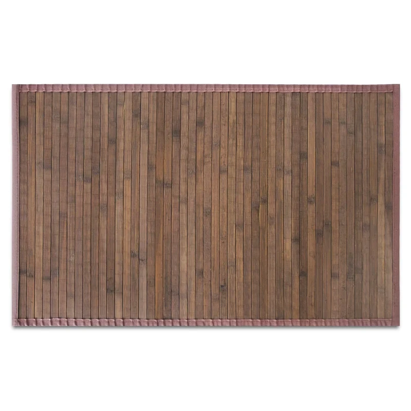 100% Natural Solid Bamboo Rug Washable Anti Slip Loop Pile 5 Year Warranty Modern Design for Home Car Camping Golf