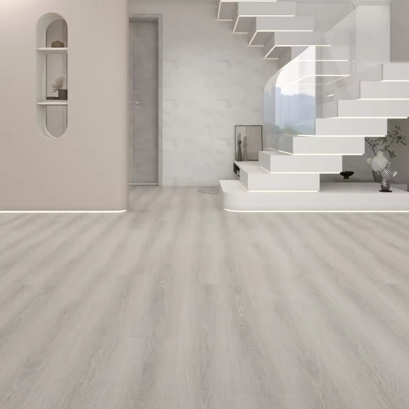 100% Virgin Materials Wooden Grain Embossed Indoor Floor Tiles Waterproof Luxury Vinyl Click SPC Flooring Matte Surface Low VOC