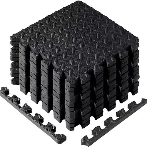 12 PCS 30*30cm EVA Interlocking Puzzle Mat Protective Floor Exercise Cushion for Exercise Equipment Interlocking Foam Floor Mats