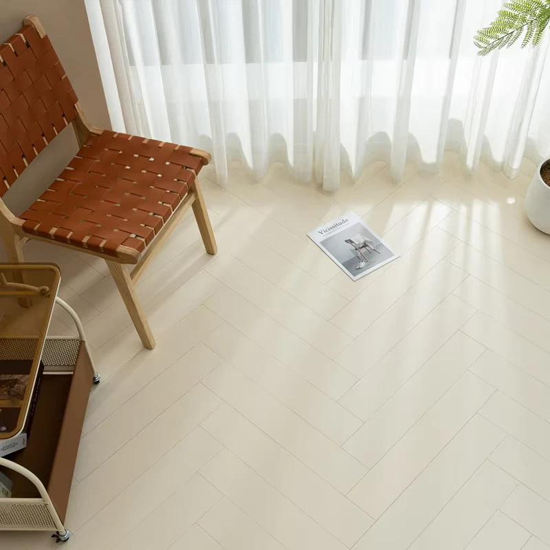 12mm Cream Solid Wood Modern Click French Design Personalized Engineered Wood Flooring for Villa Home