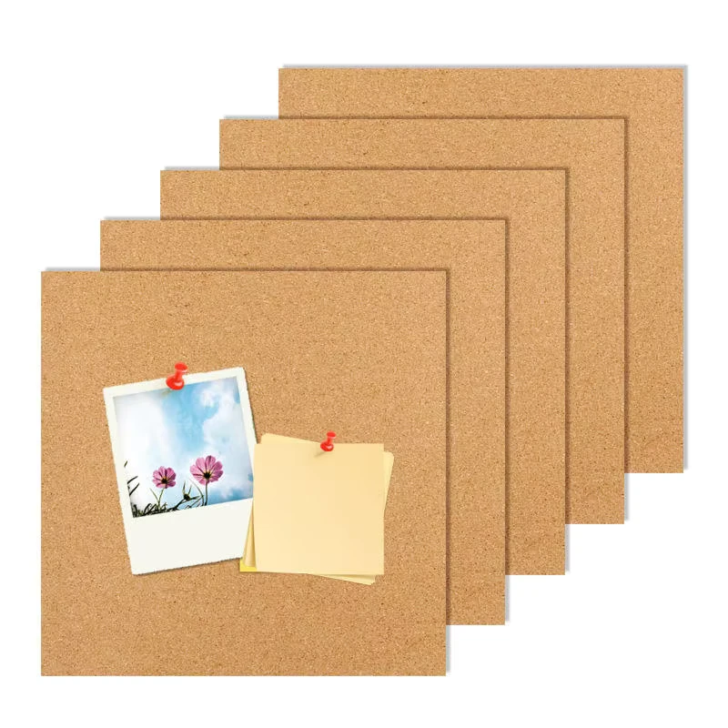 12×12 Inch Cork Bulletin Board Extra Thick Square Cork Tiles for Walls Home Office Decor School Message Display Board Cork Sheet