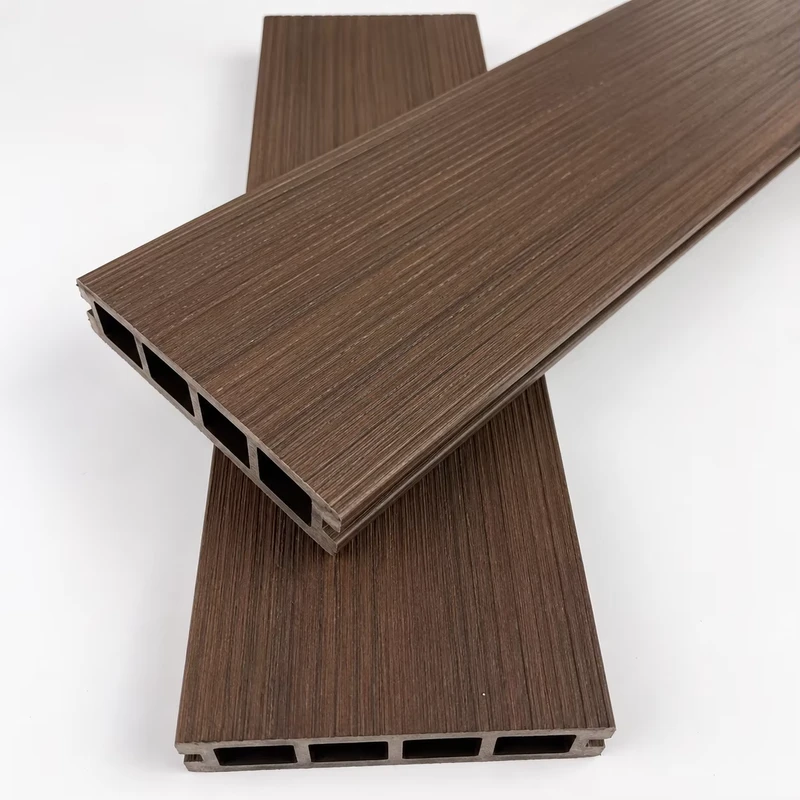 145x25mm WPC Composite Decking Board Interlocking Brushed Surface for Outdoor Flooring Low Maintenance for Park Boardwalk