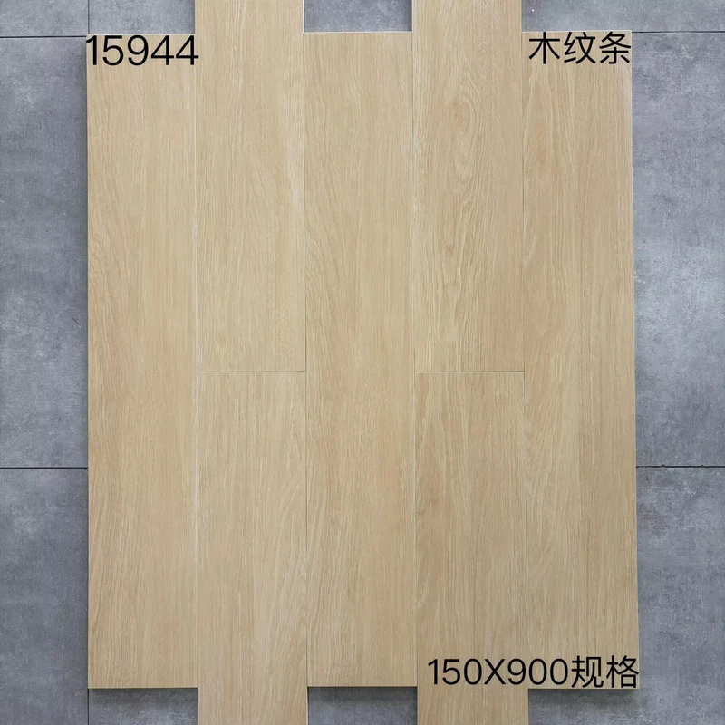 150X900mm Faux Wooden Floor Tiles Wood Look Anti-Slip Rustic Herringbone Pattern for Bathroom