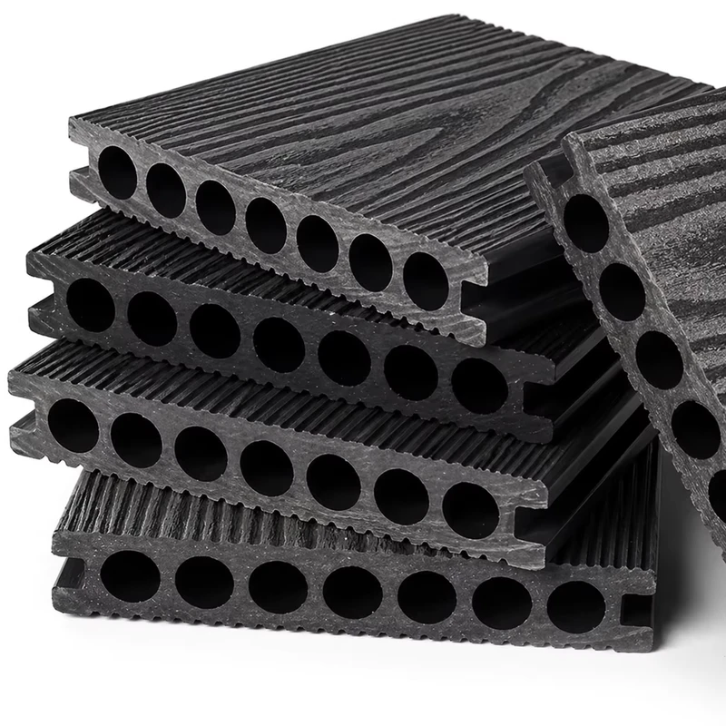 150x25mm Commercial Grade WPC Decking Anti Slip Smooth Surface Heavy Traffic Waterproof Modern Garden Park Outdoor Flooring