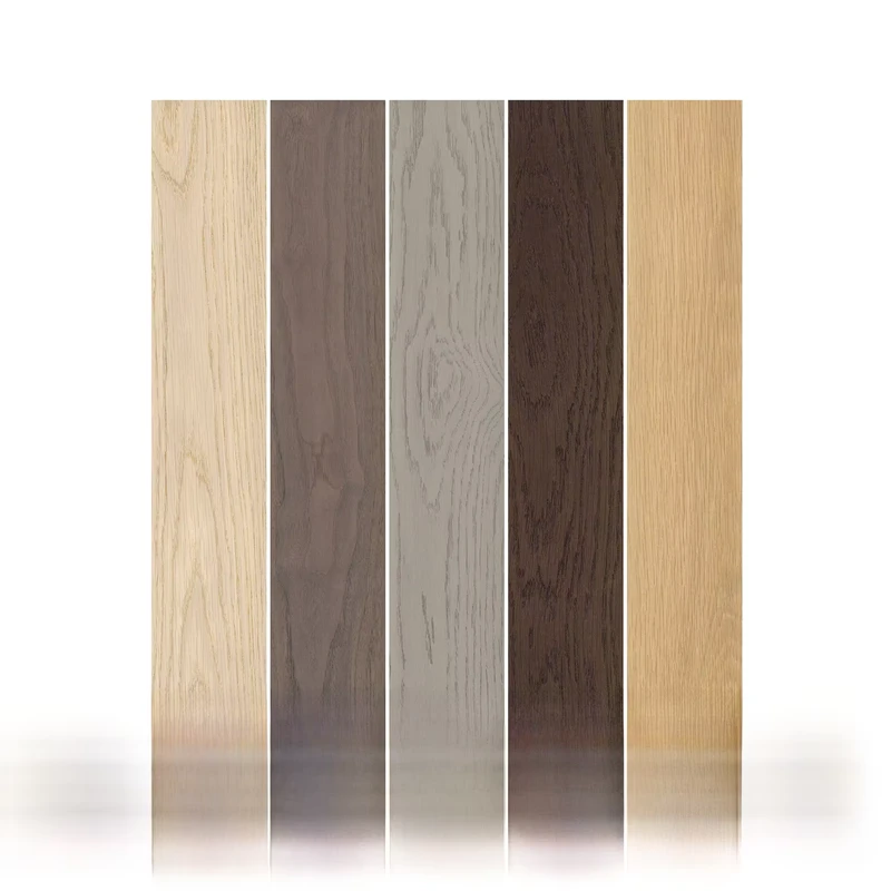 15mm Oak Veneer Herringbone Pattern Three Layer Solid Wood Composite Flooring in Black Walnut Light Luxury Cream Style
