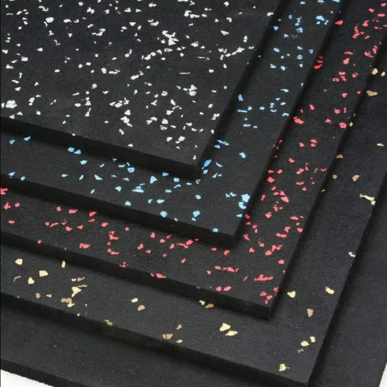 15mm Thick Gym Rubber Floor Mat Shock Absorption Elastic Tile Rolls Fireproofing Gym Flooring for Garden Use