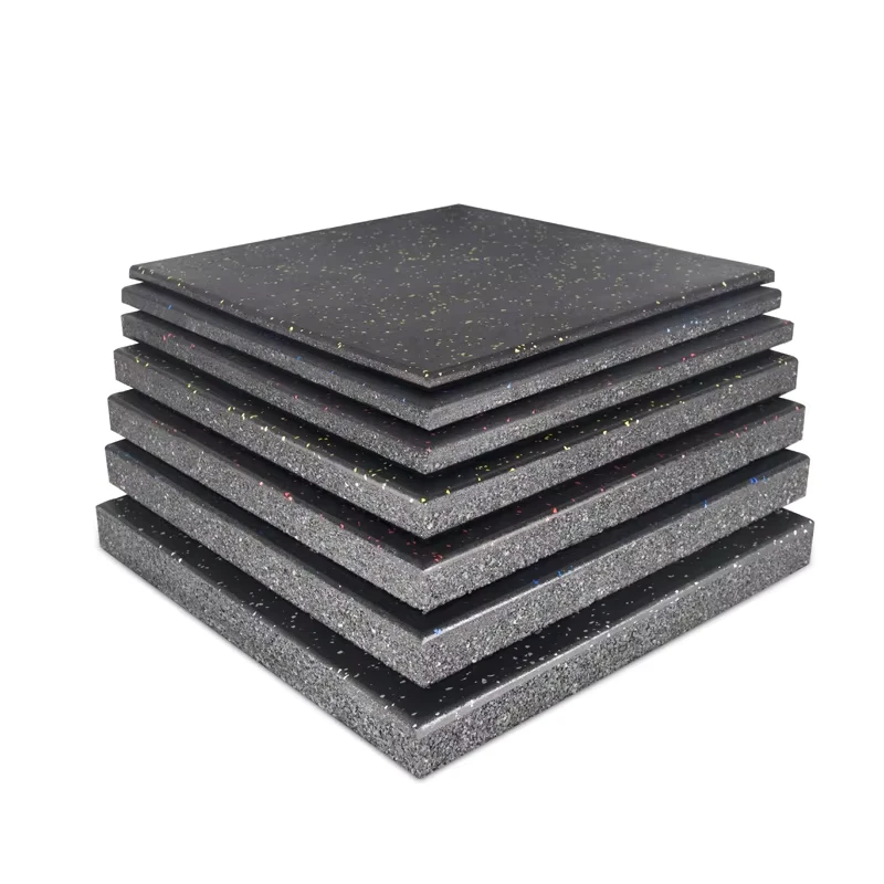 15mm Thickness Gym Floor Rubber Mat with Shining Colorful Spot Flooring Composite Rubber Tile