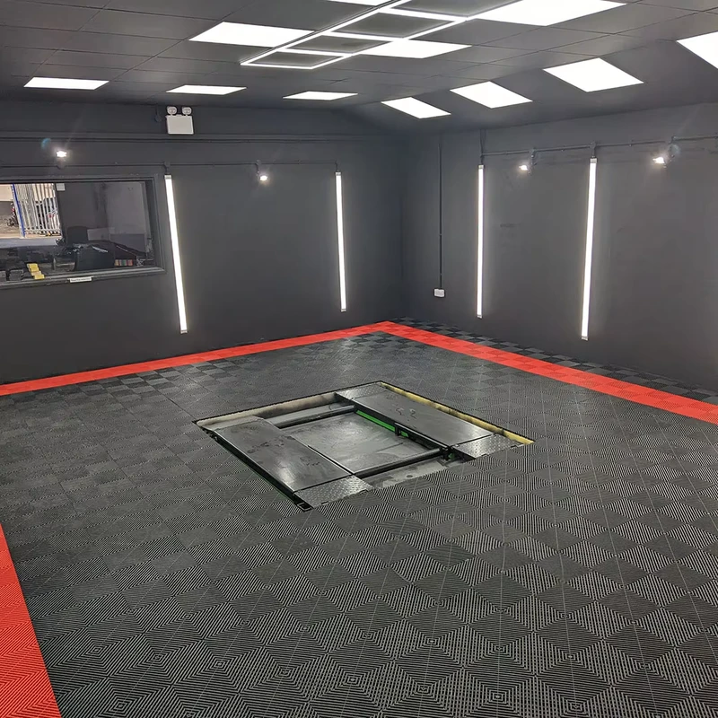 18mm Thickness Modern Plastic Diy Interlock Anti Slip Click Garage Floor Tiles Indoor Garage Flooring Mats Car Detailing Shop