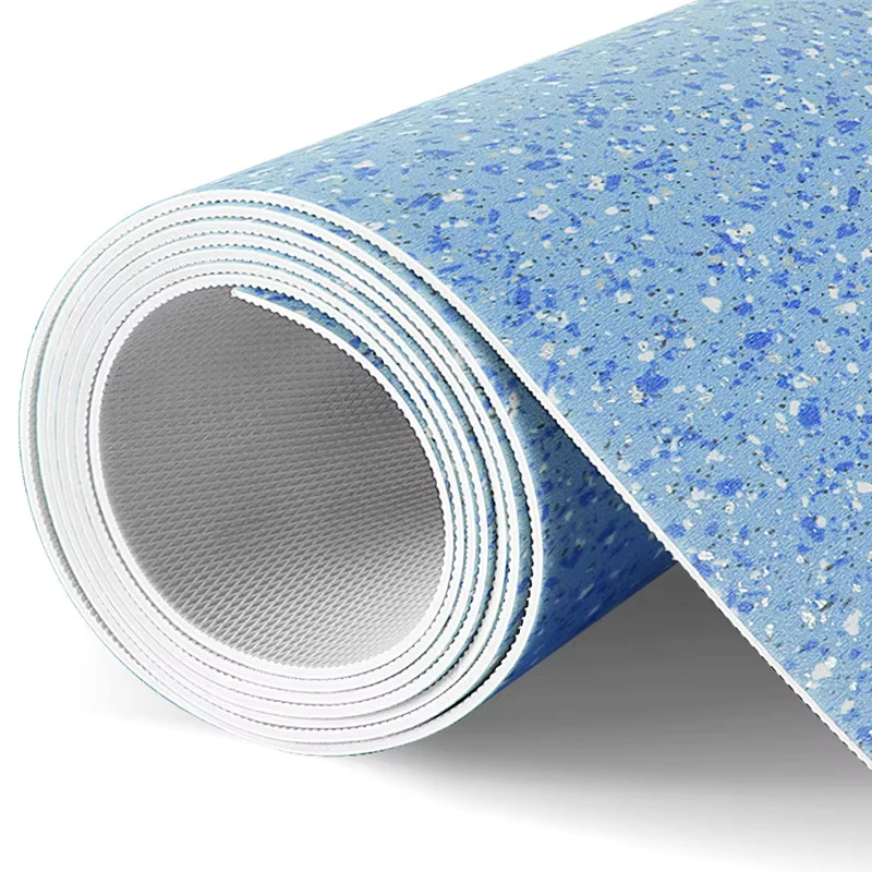 2.0mm PVC Plastic Floor Roll Click 5 Year Warranty Formaldehyde Free Waterproof for Kitchen School Office Bedroom