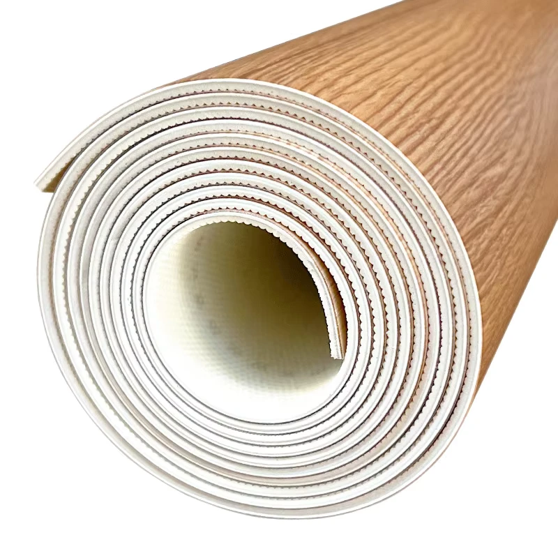 2.0mm Thickness Wooden Grain Linoleum Commercial Composite PVC Flooring Heterogeneous Flooring