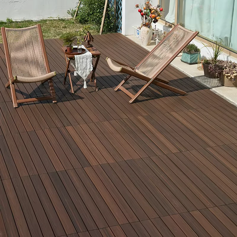 2nd Gen Co Extrusion WPC Decking DIY Interlocking Outdoor Patio Flooring Anti Corrosion Garden Terrace Tiles
