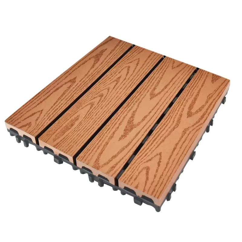 300x300mm DIY Interlocking WPC Decking Tiles Composite for Outdoor Patio Asian Design Style for Villas and Borders