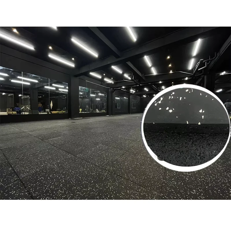 30mm Thick Rubber Protective Floor Interlocking Tiles for Gym Flooring