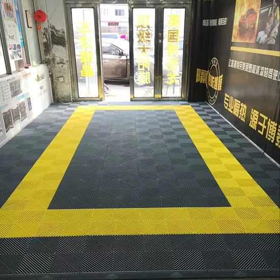 40*40*1.8cm Interlocking Modular Plastic Garage Flooring Tiles Modern Design Anti Slip Easy Click Installation