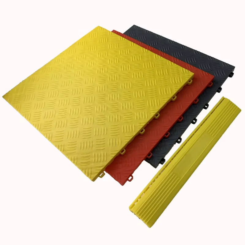 400*400*18mm Heavy Duty Anti Slip PVC Interlocking Garage Floor Tiles Modular Plastic for Garage Workshop Warehouse