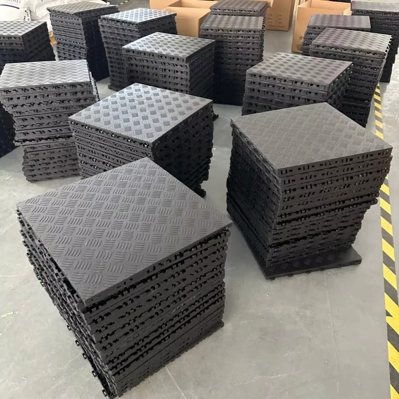 400*400*18mm Interlocking Anti-Slip Vinyl Floor Tiles for Garage and Workshop Solid Surface