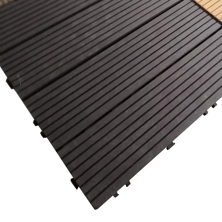 40×40 Modern WPC Solid Wood Texture Exterior Floor Tiles DIY Decking Anti Slip Waterproof Garden Tiles Wear Resistant