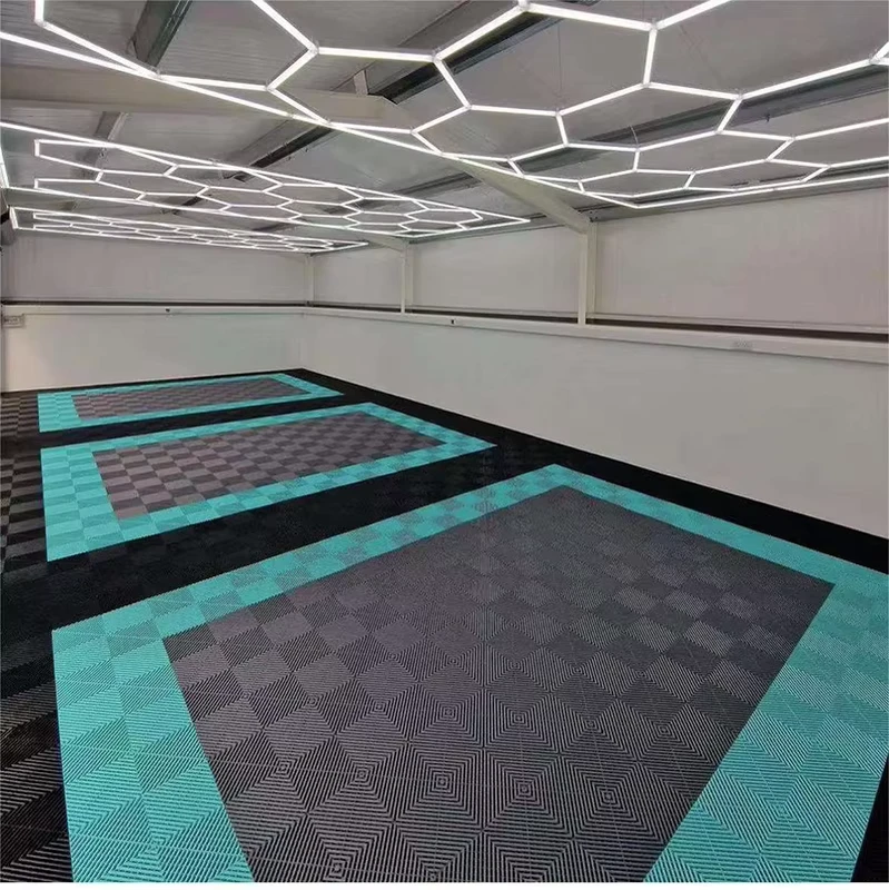 40x40x1.8 Anti Slip PP Plastic Interlocking Car Wash Drain Garage Floor Tile for Carwash Garage Flooring Grating Mat
