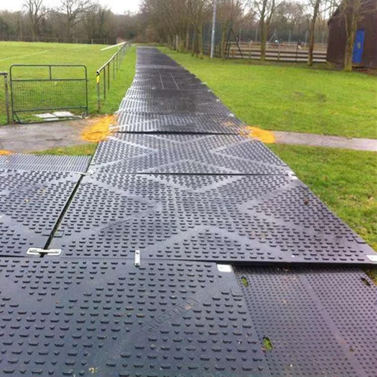 4×8 ft Temporary UHMWPE Ground Protection Mats 120 Ton Track Floor Mat Plastic Custom Cut and Moulded Rubber Sheets