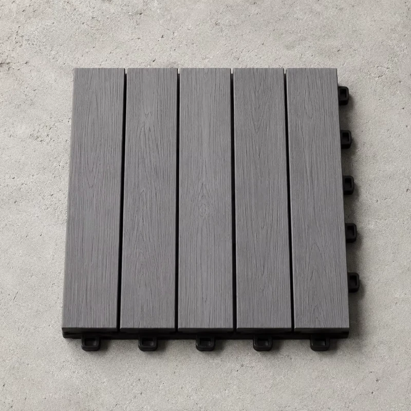 50x50cm Composite WPC Floor Tiles Wood Plastic Composite Decking Tiles for Balcony Rooftop