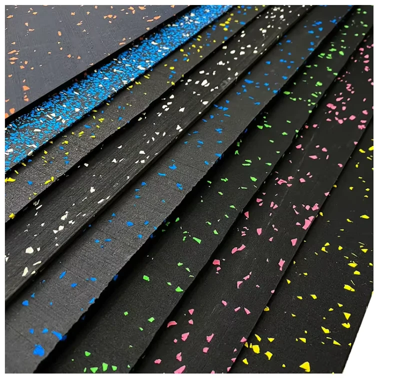 50x50cm EPDM Rubber Sport Flooring 20mm Thick Non Slip and Non Toxic for Home Gym Use