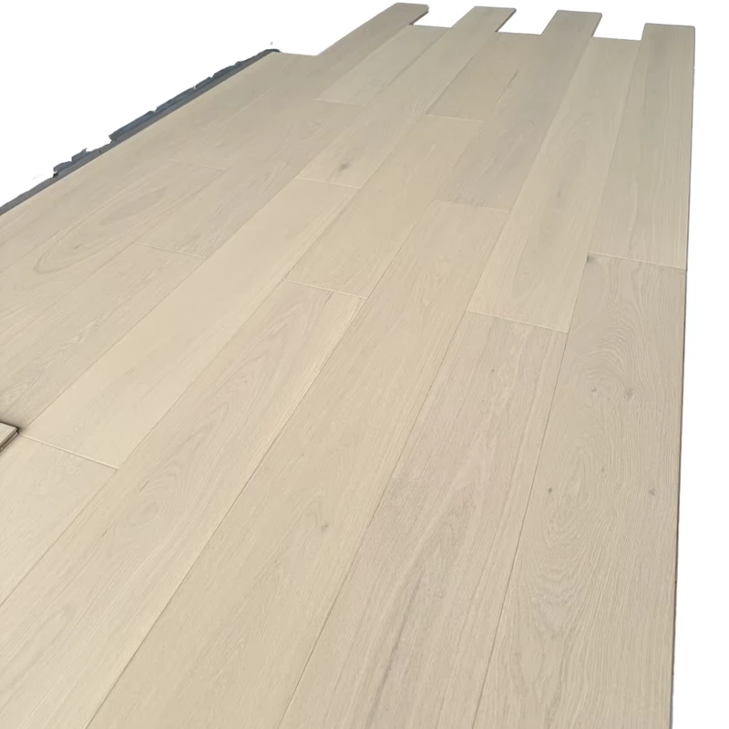 7 1 2″ Wide Pearl White Oak Selected Grade Multilayer Engineered Hardwood Flooring Modern Design for Villa