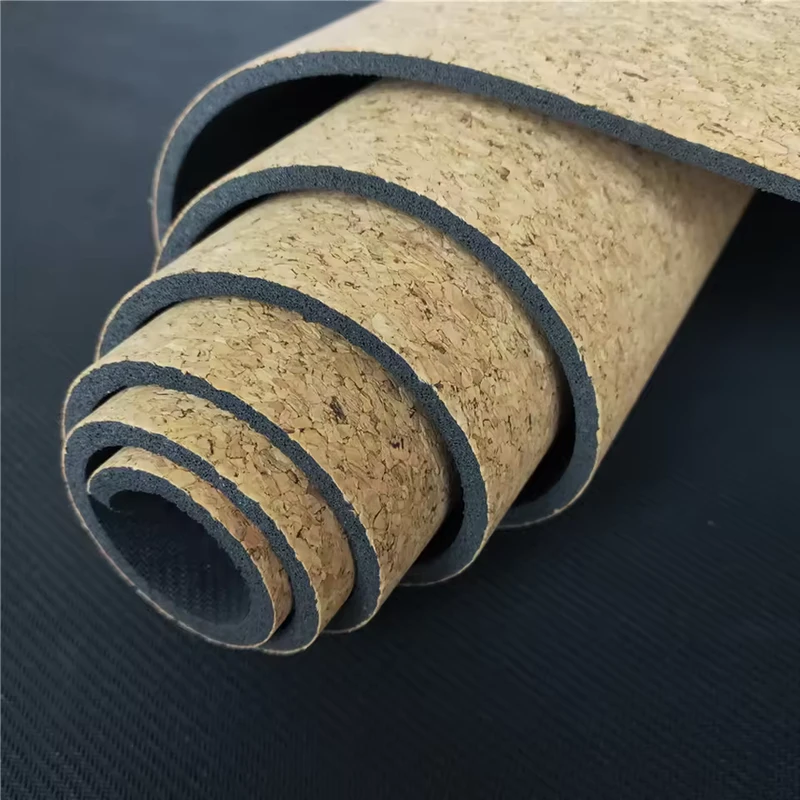 72 X 24 5mm Solid Thick Non Slip Cork Yoga Mat 100% Environmentally Friendly for Exercise Fitness