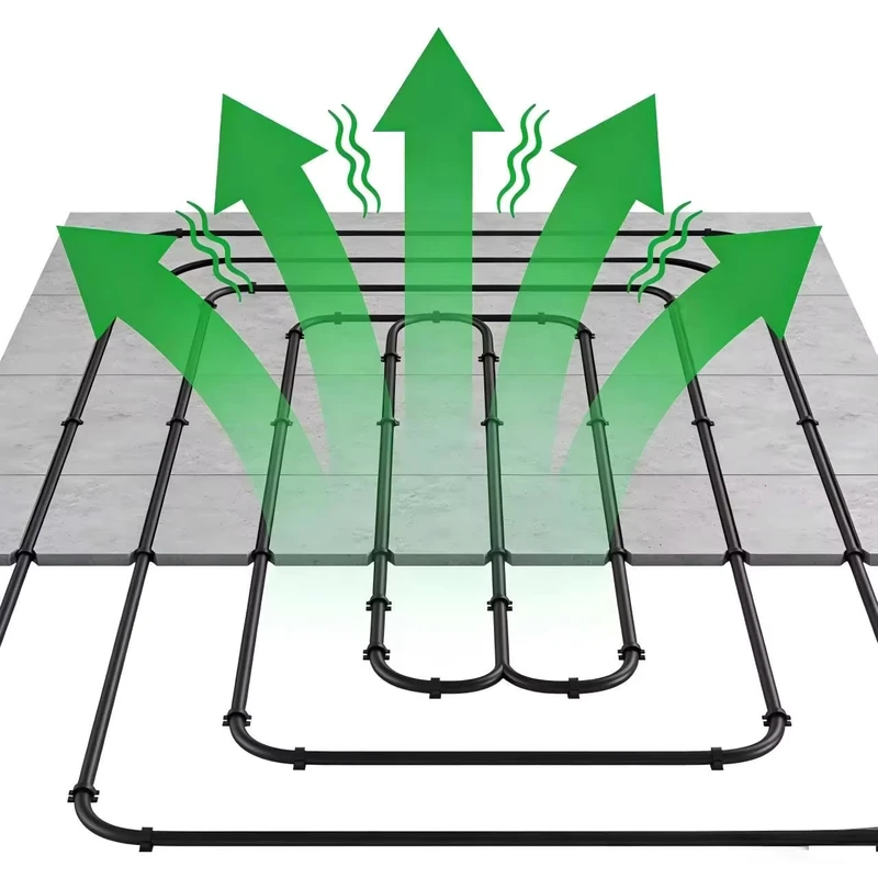 800kpa 35mm Thick High quality Hydronic Radiant UnderFloor Heating Thermal Insulation XPS/EPS Dry Floor Panels Chauffage Au Sol