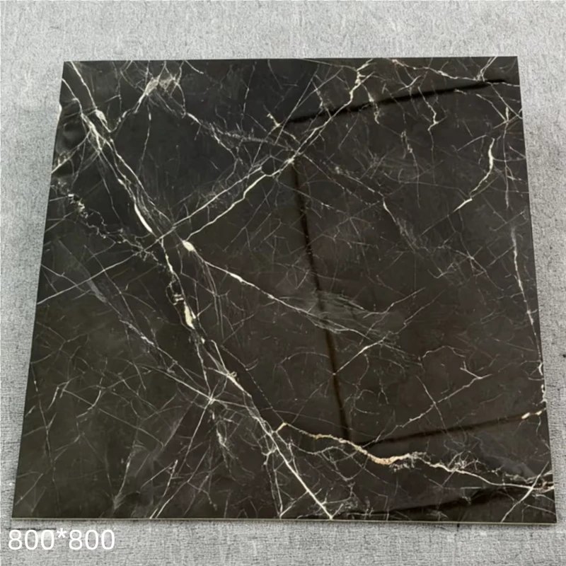 800x800mm Polished Glazed Marble Look Ceramic Floor Tiles Glossy Wall Tiles for Bathroom Living Room Villa Project