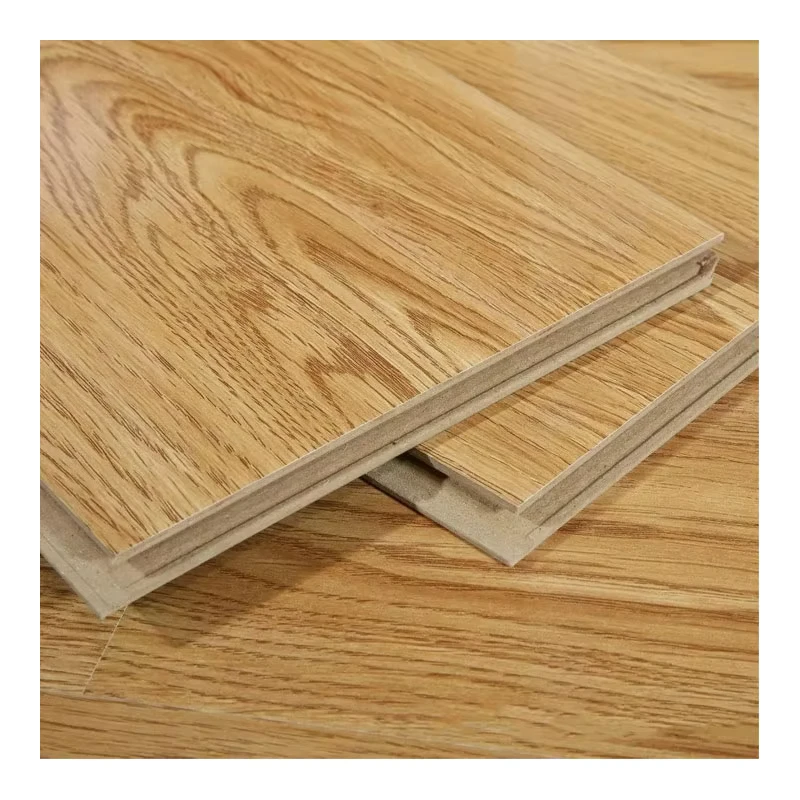 8mm 12mm Click Laminate Wood Flooring Waterproof Anti Slip Easy Installation Walnut Color Laminate Flooring