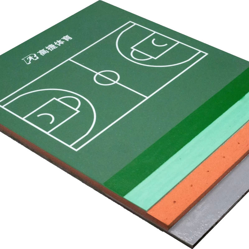 8mm Semi prepared Type Silicon PU Sports Flooring for Basketball Badminton Volleyball Court