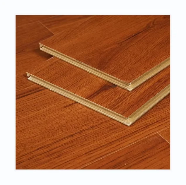8mm to 12mm Indoor HDF Laminate Flooring Smooth AC5 Brown Laminate Flooring