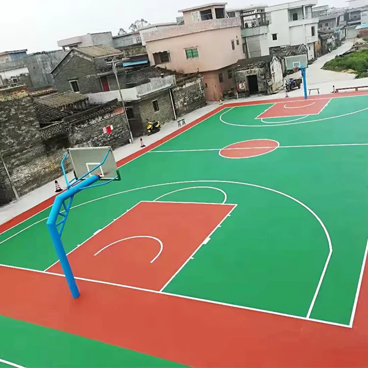 Acrylic Surface Sports Venues Basketball Tennis Court Sports Court Floor Outdoor Eco Friendly Shock Absorption Flooring