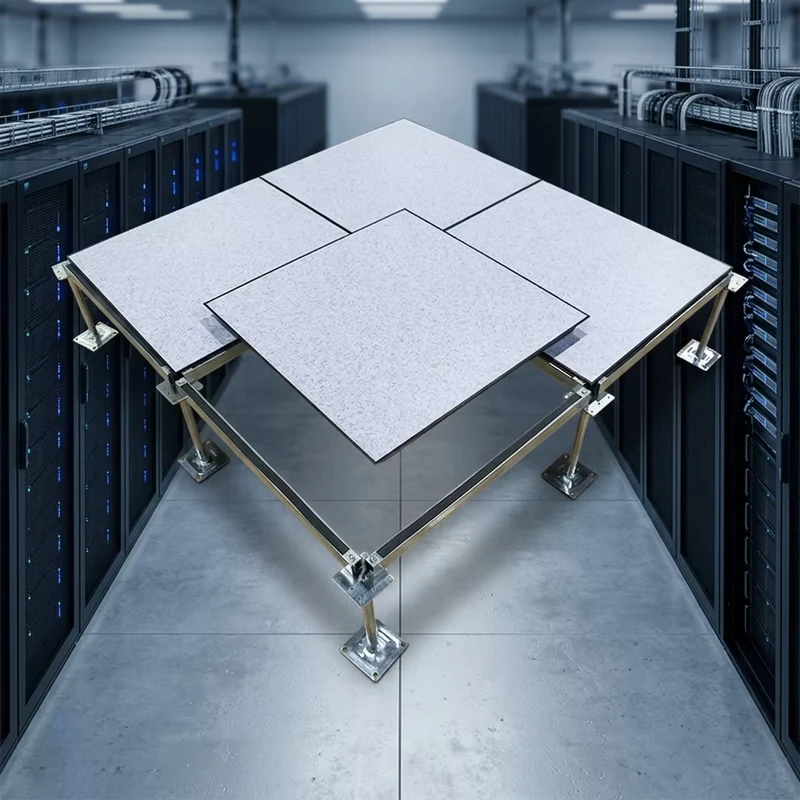 Adjustable Pedestal Steel Access Antistatic Elevated Floor for Aerospace Command Control Centers