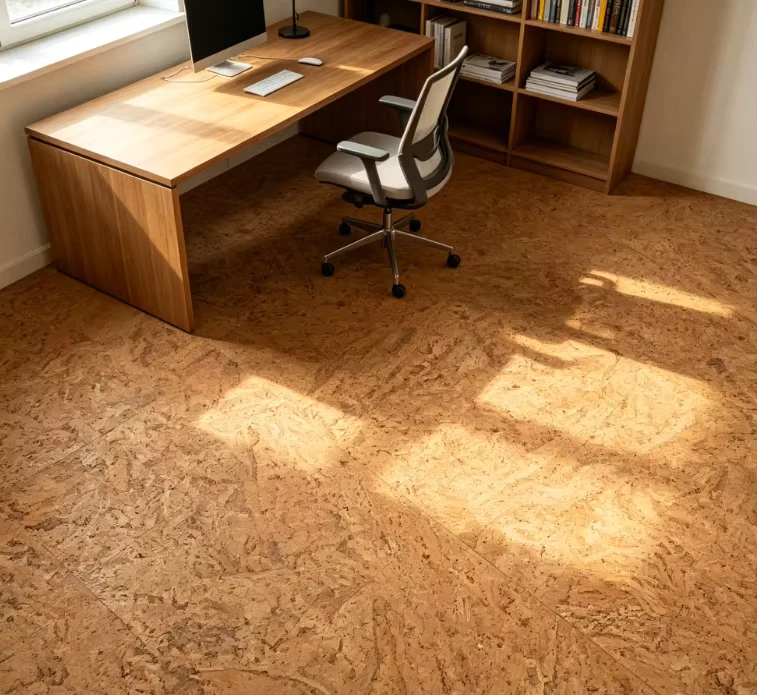 Aesthetic Modern Natural Cork Flooring Decorative Patterned Acoustic Floor for Luxury Home Interior Design