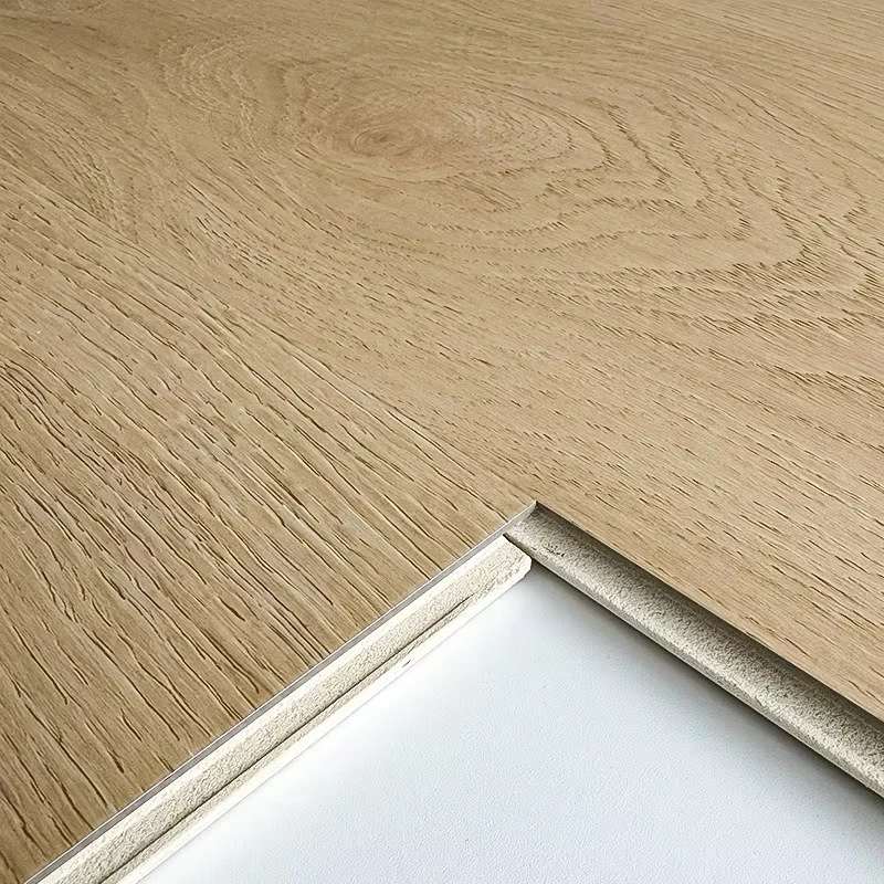 Aesthetic Plain White Acoustic Cork Backing SPC Flooring 8mm Thick Click Eco friendly Waterproof 3 Year Warranty Curling