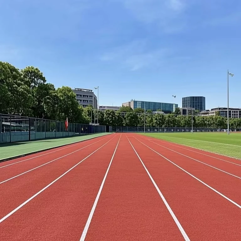 All Plastic Full Polyurethane Running Track Flooring with Shock Absorption Eco Friendly Features for Outdoor Sports Courts