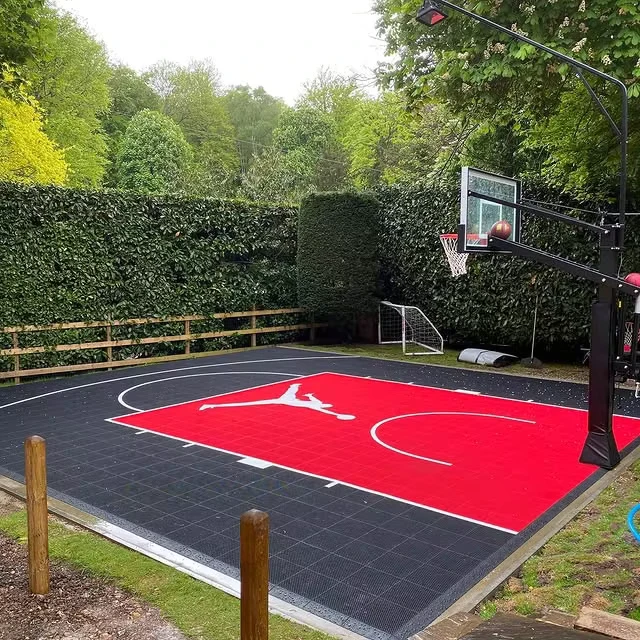 All-Weather DIY Home Gym Playground Flooring Tiles Safe Durable Shock Absorption Easy Install Interlocking Plastic Tiles