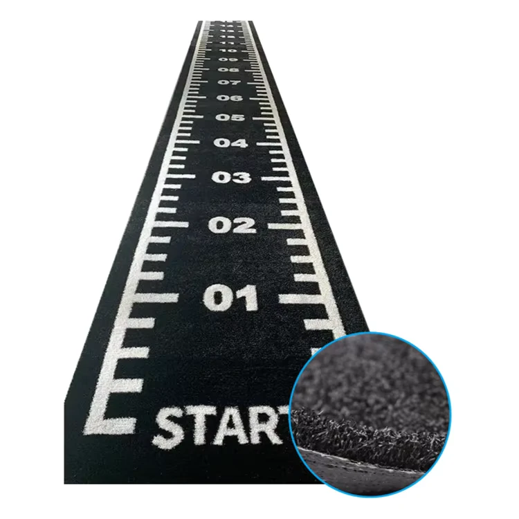 All machined Fashion Design Gym Floor Carpet Synthetic Turf Grass Black Golf Putting Outdoor Mat