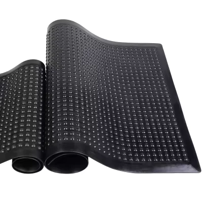 Anti Slip Black Anti Fatigue Floor Mat Antistatic Flooring Rubber Mat Natural Rubber Bubble Anti Fatigue Mat