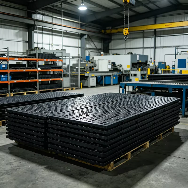 Anti Slip HDPE Floor Protection Pad Heavy Duty Construction Ground Mat Muddy Sites Construction Vehicles