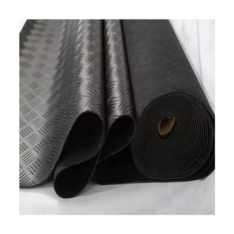 Anti Slip Motorcycle Garage Plate Protective Shock Absorption Rubber Sheet Mats Roll Flooring Plastic Flooring