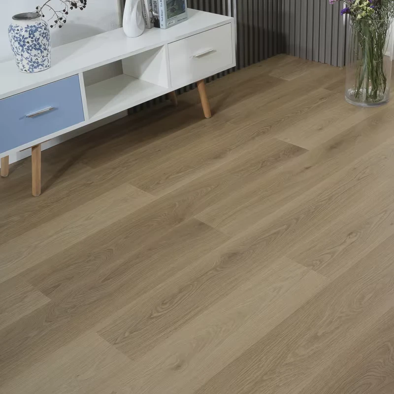 Anti-Slip SPC Flooring 5mm Thick Wear Resistant Plastic Vinyl Material for Office Garage Kitchen Park Home