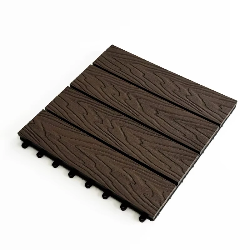 Anti Slip WPC Plastic Decking Tiles Outdoor Flooring for Hotel and Park Use Eco Friendly Waterproof