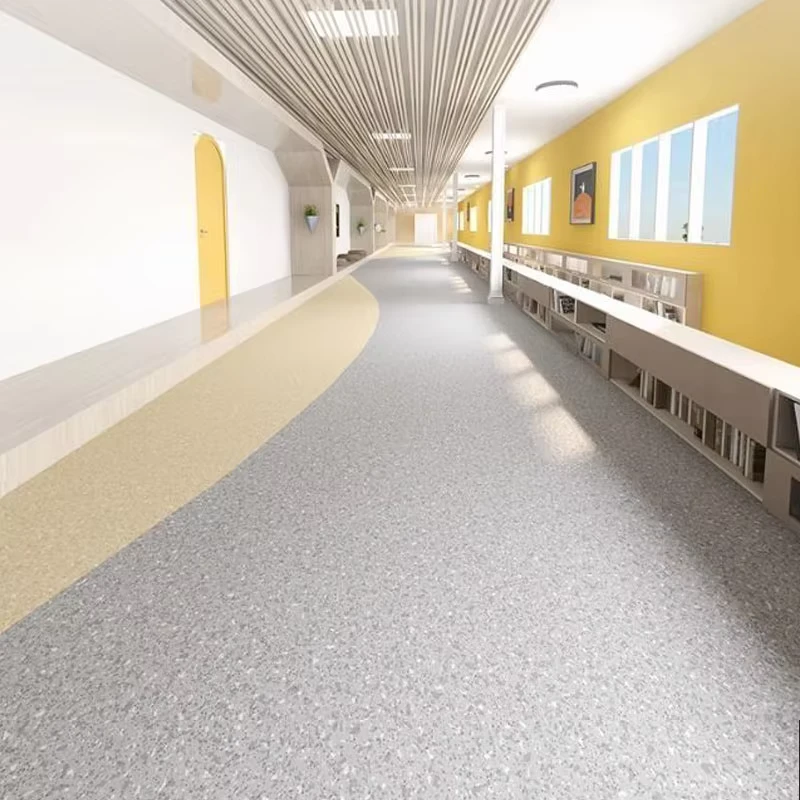 Anti Static Anti Slip Modern Wear Resistant PVC Vinyl Flooring Waterproof Hospital Indoor Use Schools Apartments Villas Workshop