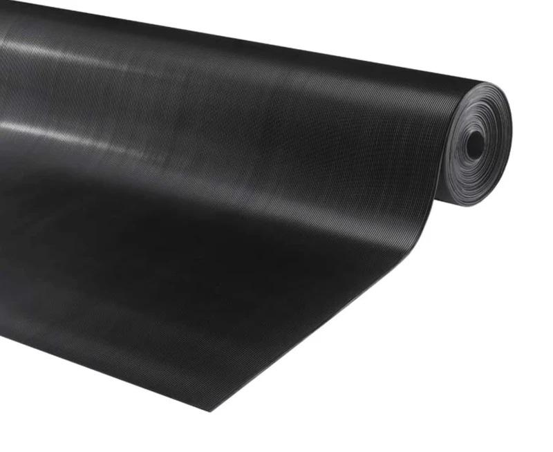 Anti Static Fine Ribbed Rubber Floor Mat for Electronics Manufacturing Workshops