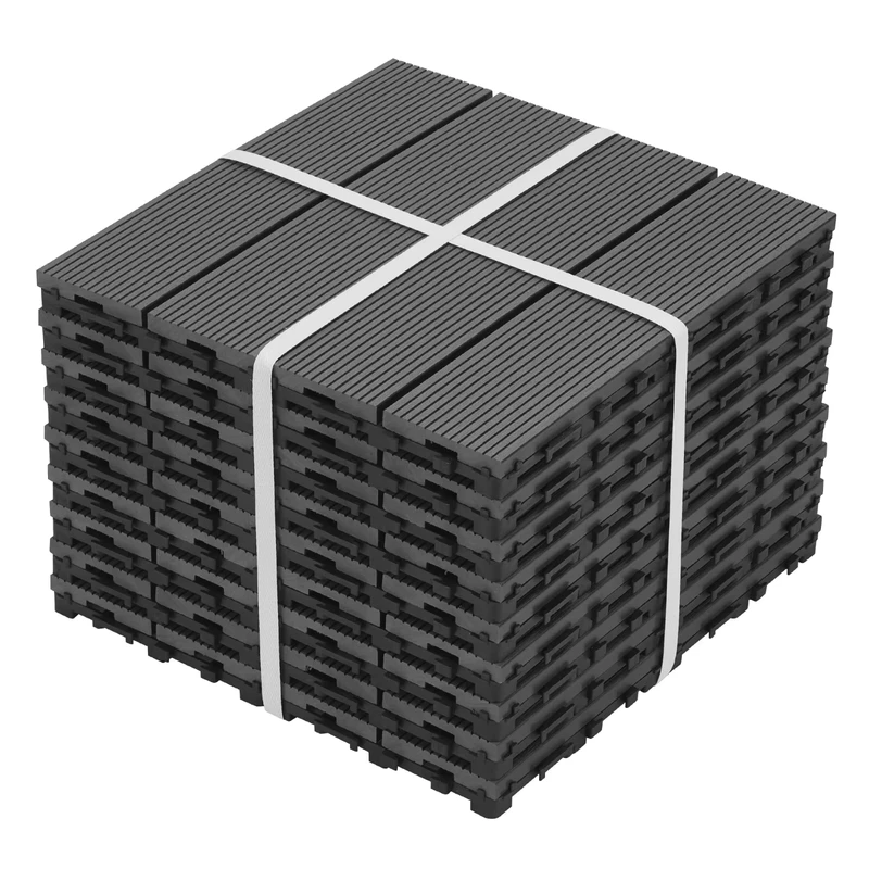 Anti UV Waterproof Wood Plastic Decking Anti Slip Outdoor Terrace Flooring WPC Composite Flooring Tiles